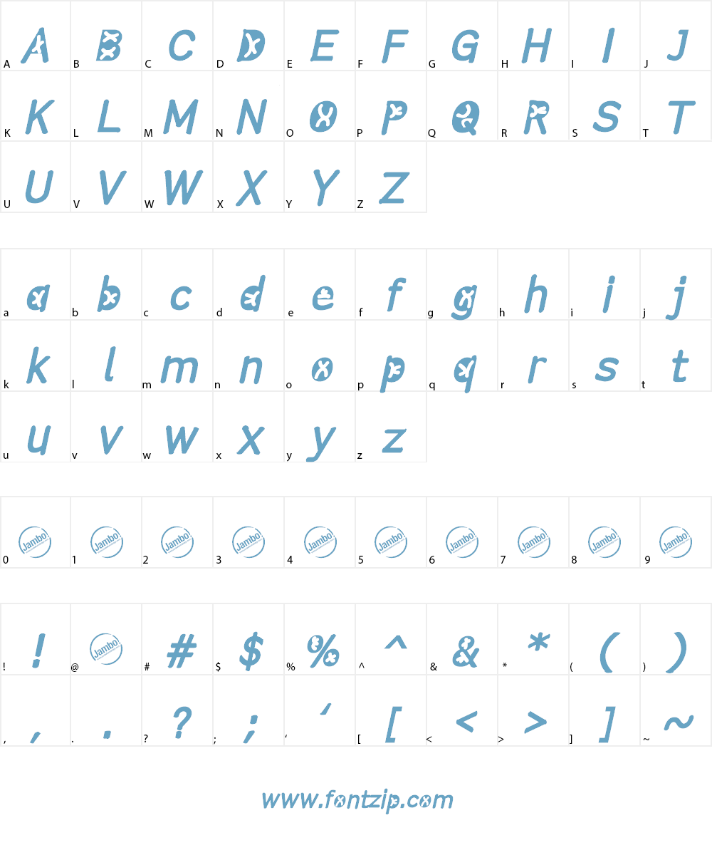 Comistain Font Character